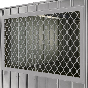Globel Fenster-Kit 2 Seitenfenster & 2 Ersatzpaneelen Silber für Skillion, Lean To, Dream